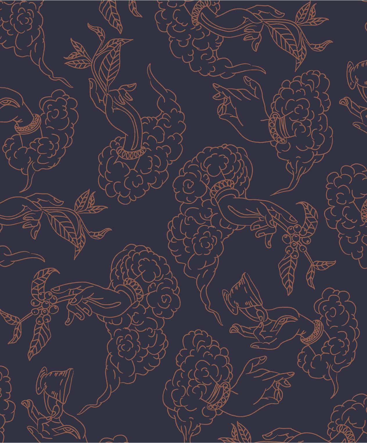 Coffee Branding Line Art Illustrations