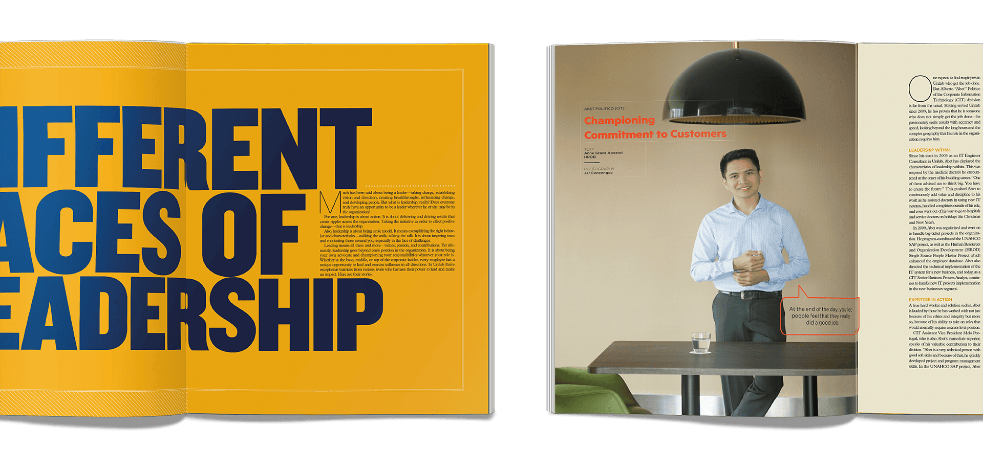 Community Engagement Magazine Page Design