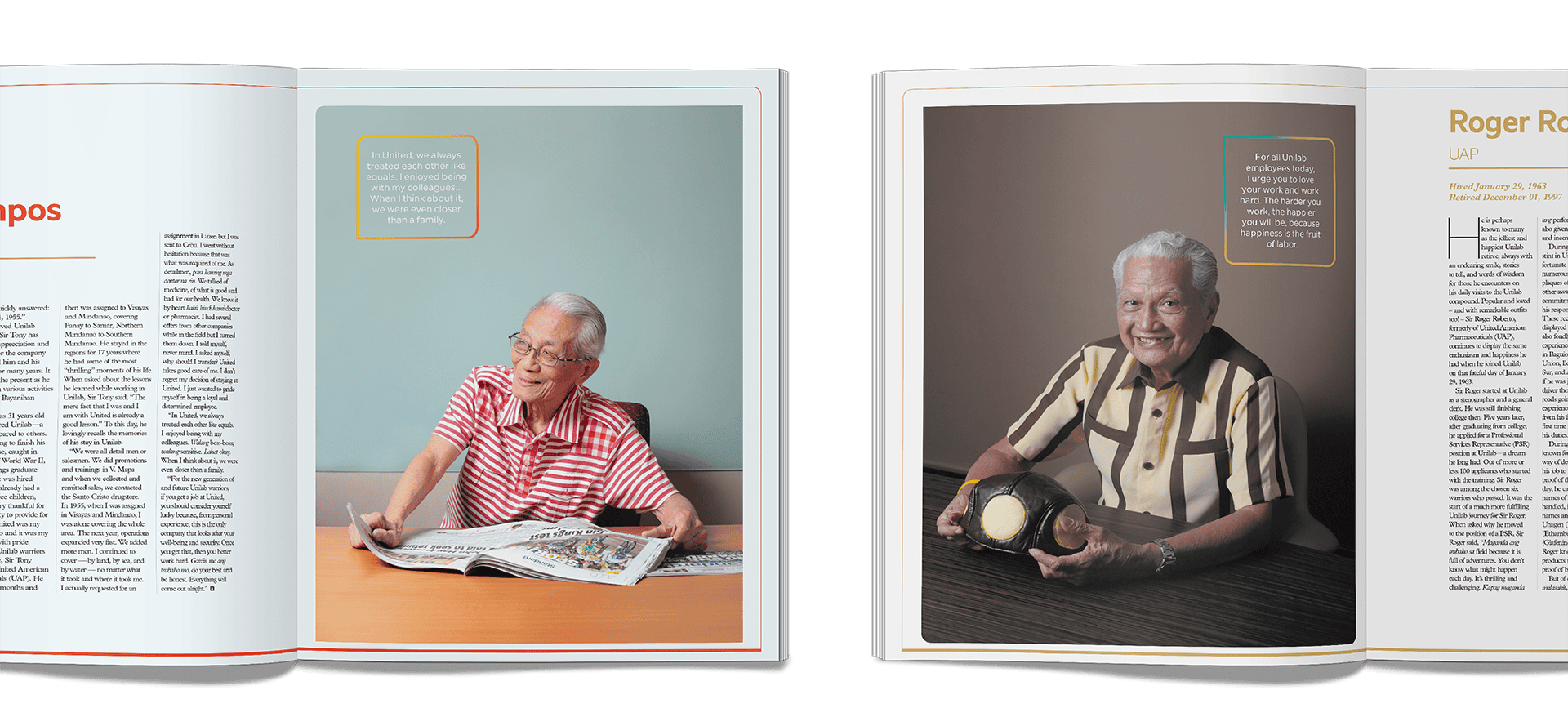 Community Engagement Magazine Senior Employees Interview Design