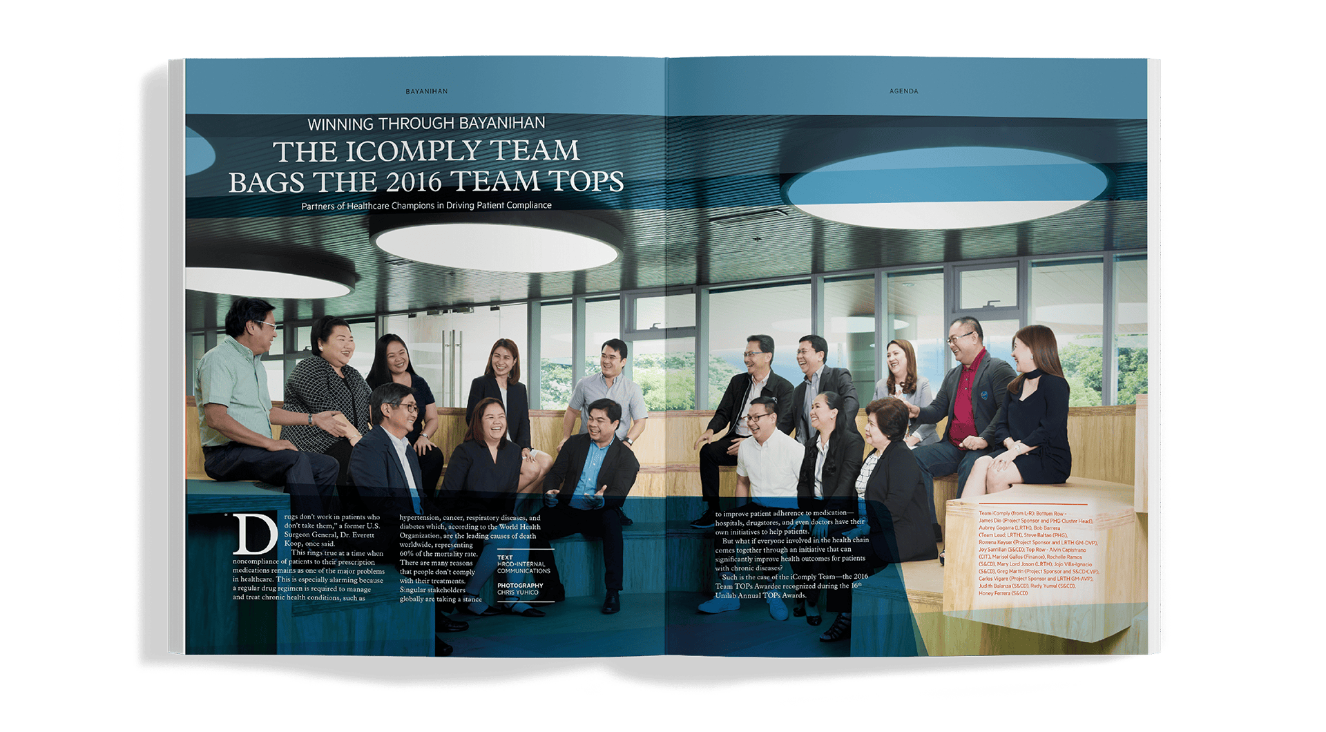 Community Engagement Magazine IComply Team Interview Design