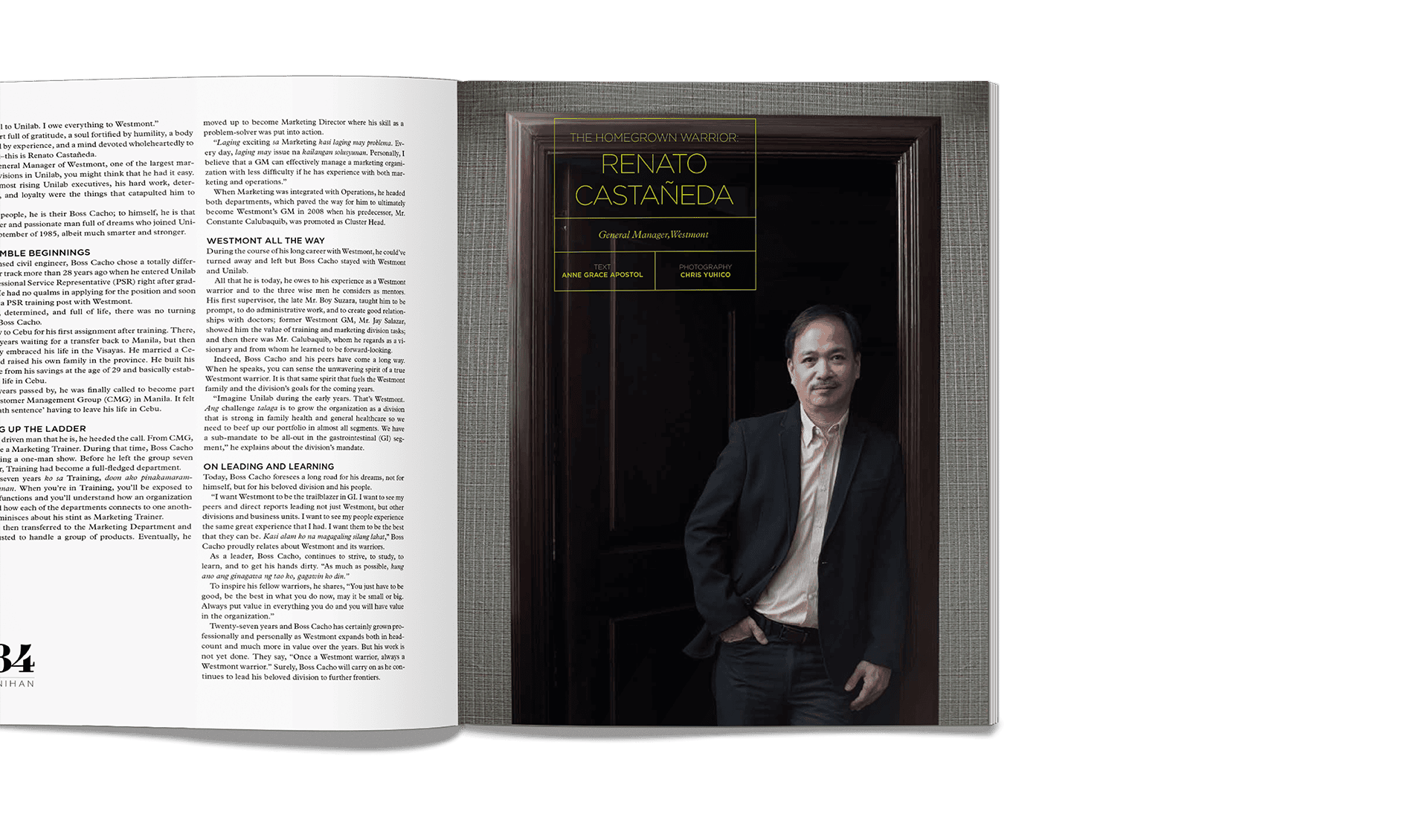 Community Engagement Magazine Westmont General Manager Interview Design