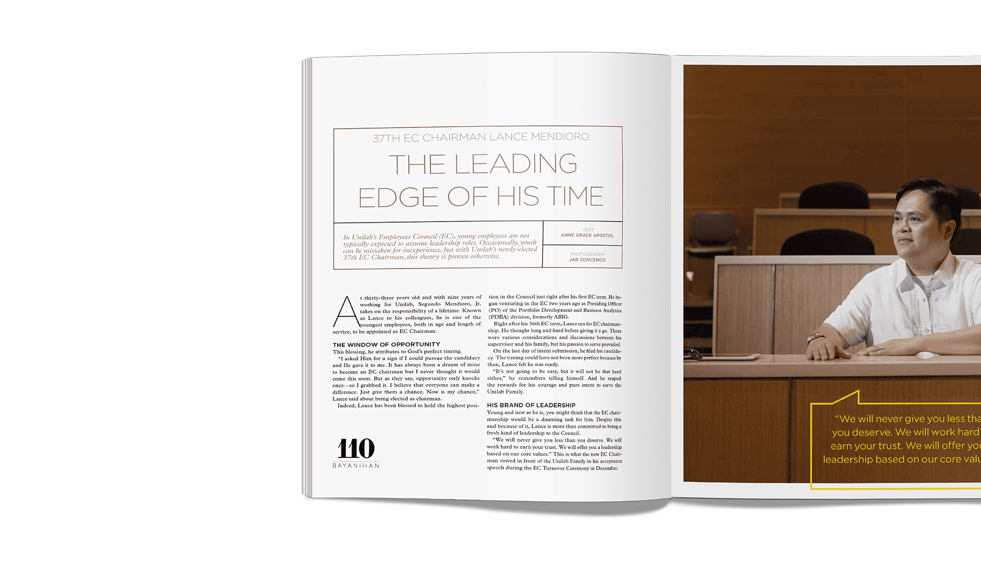 Engagement Magazine Employees Council Chairman Interview Design