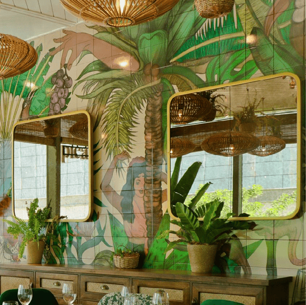 Restaurant Branding Wall Design