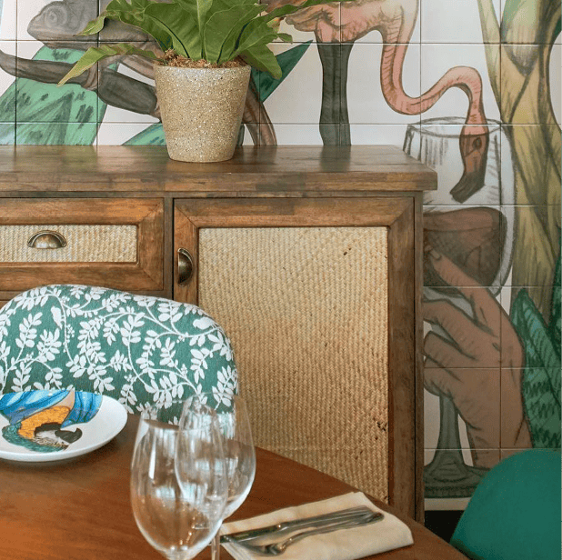 Restaurant Branding Wall Design
