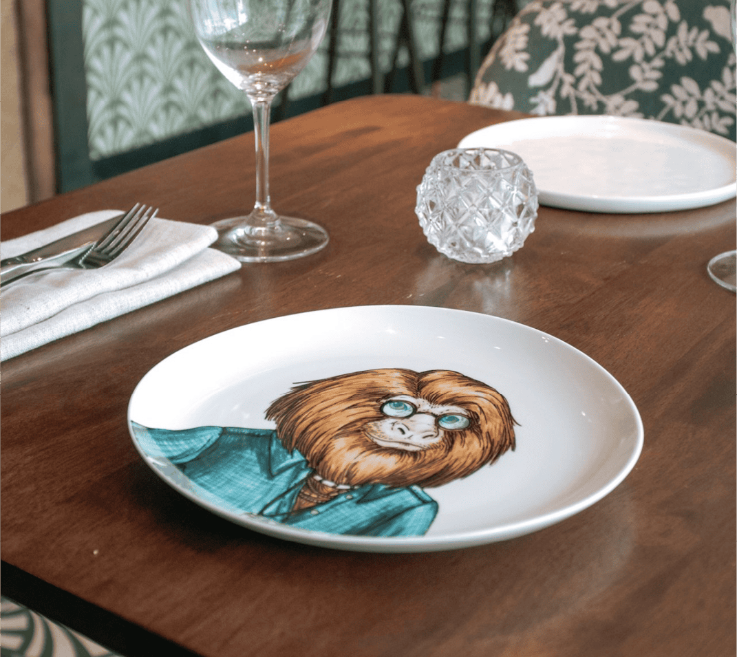 Restaurant Branding Plate Illustration
