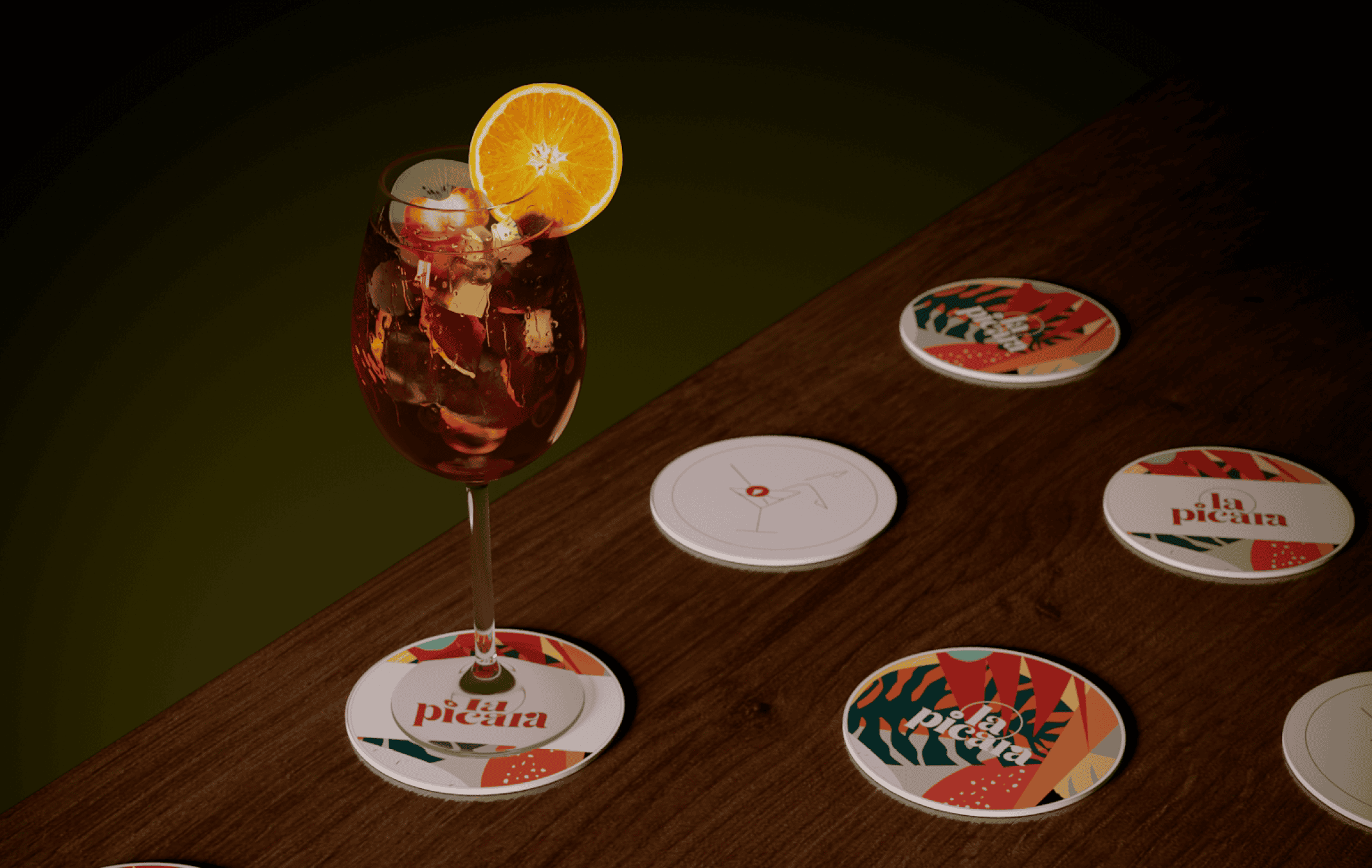 Restaurant Branding Coaster Design