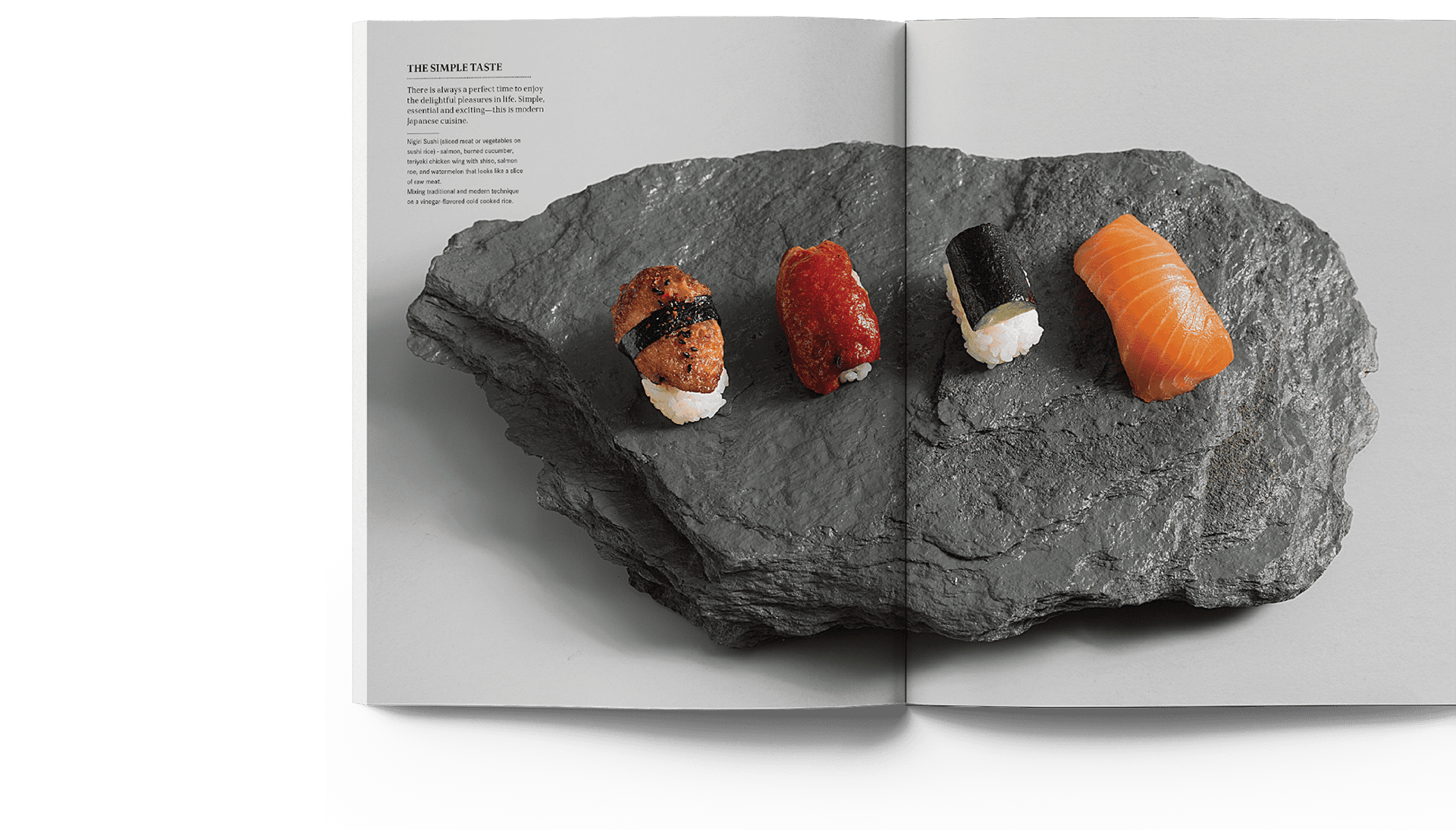 Real Estate Magazine Spread About Japanese Food