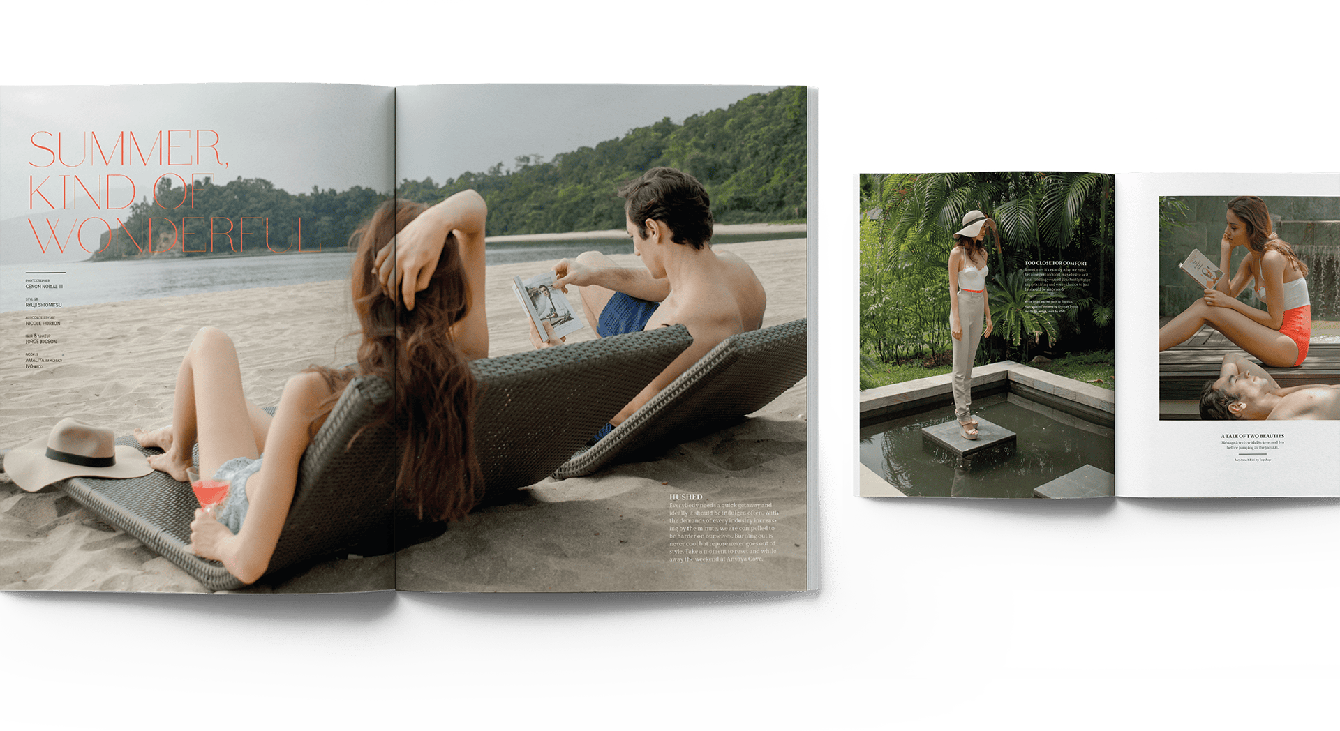 Real Estate Magazine Spread About Vacation Spots