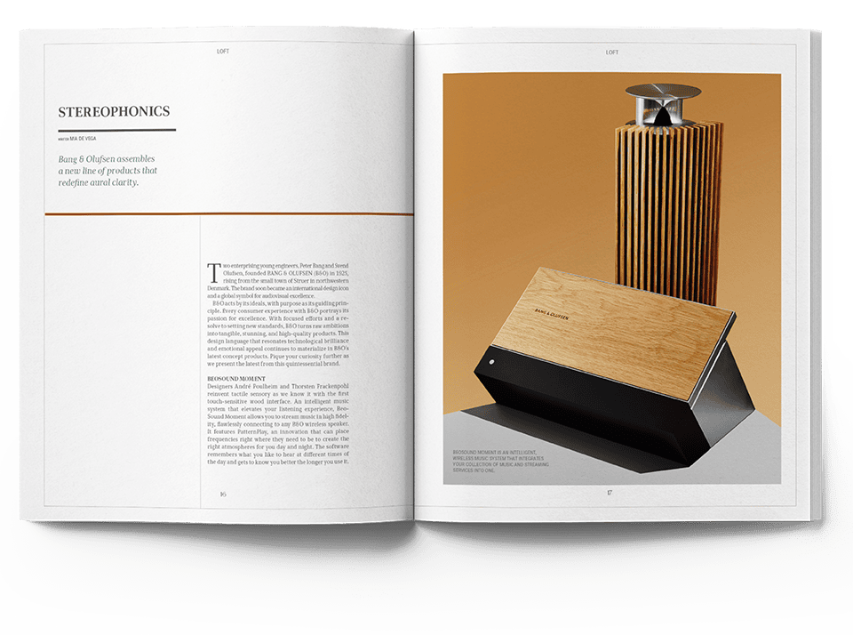 Real Estate Magazine Spread About Luxury Products