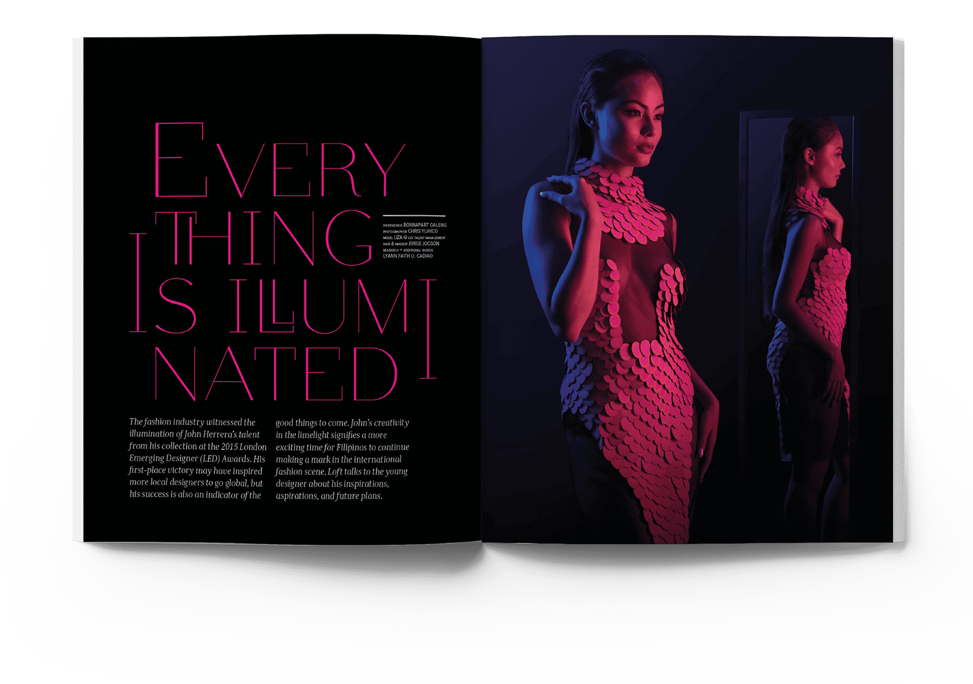 Real Estate Magazine Spread About Fashion & Beauty