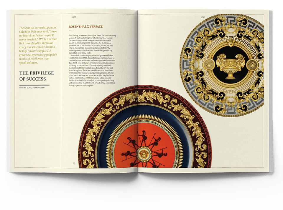 Real Estate Magazine Spread About Luxury Products