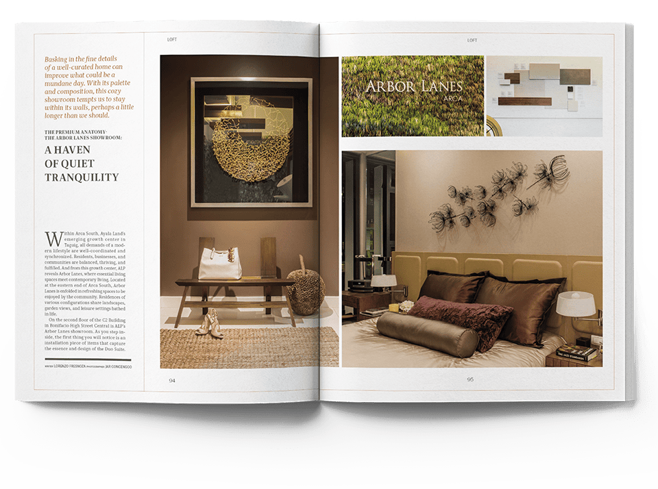 Real Estate Magazine Spread About Luxury Products
