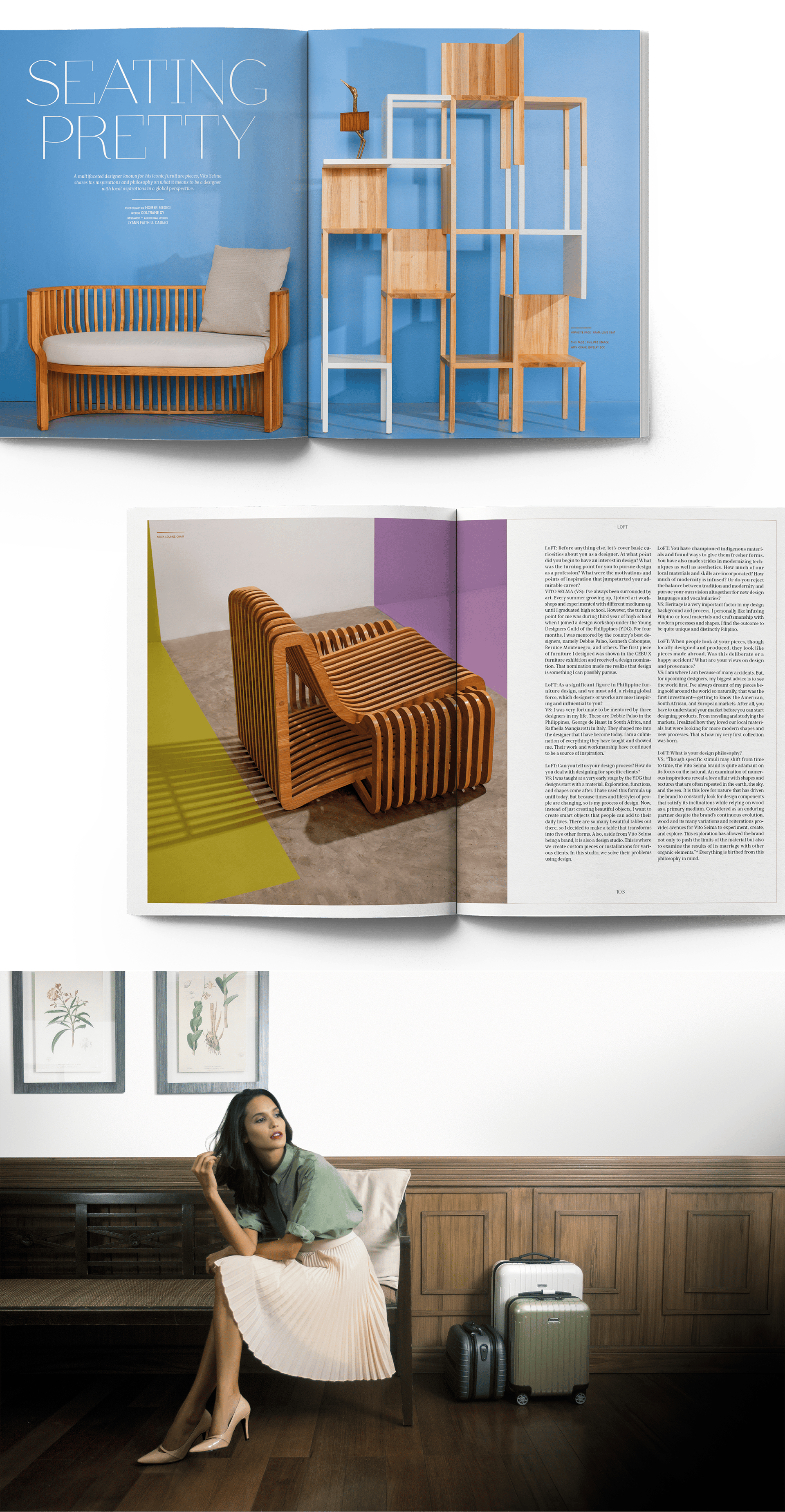Real Estate Magazine Spread About Premium Furniture