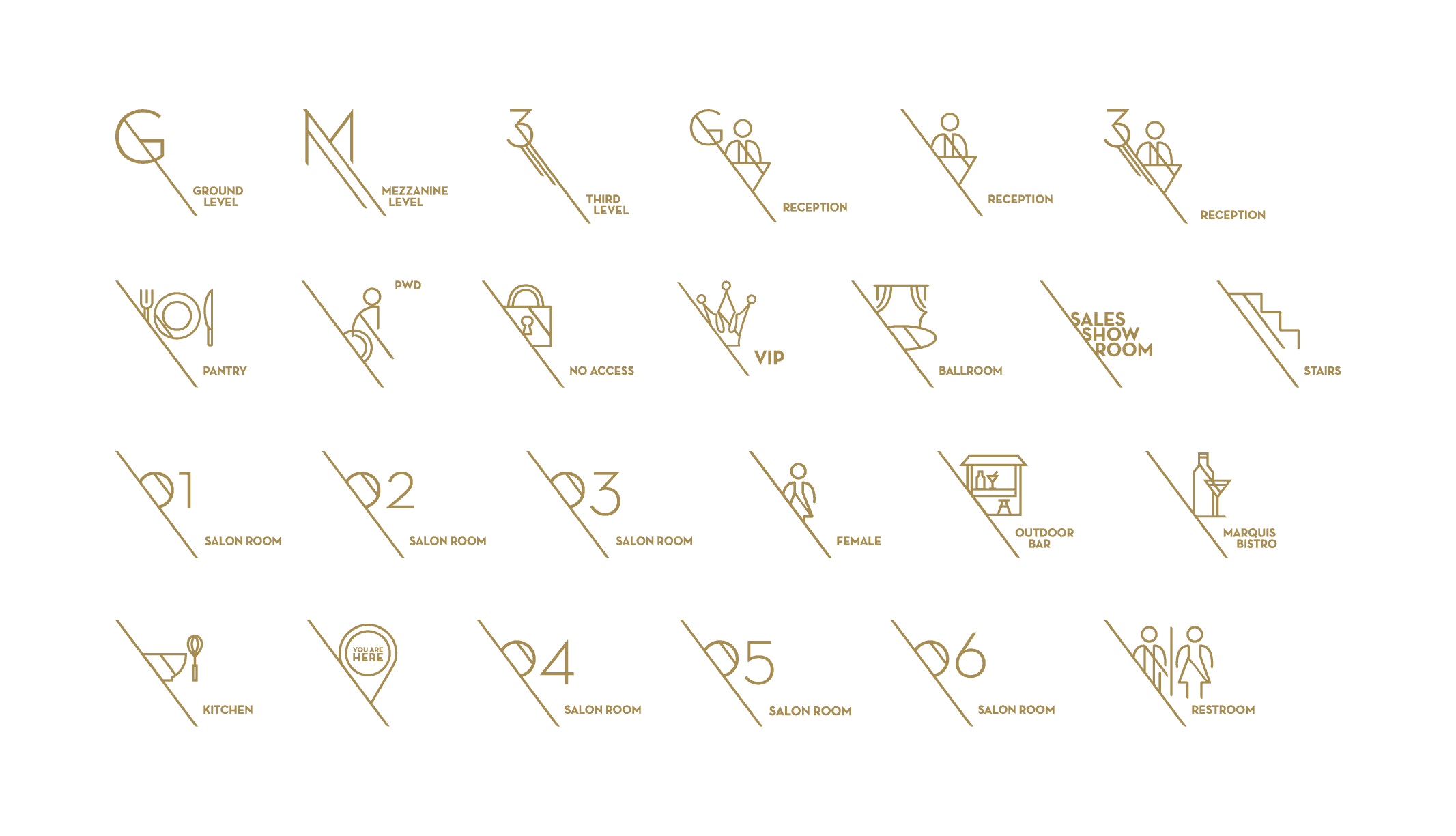 Events Space Wayfinding Icons