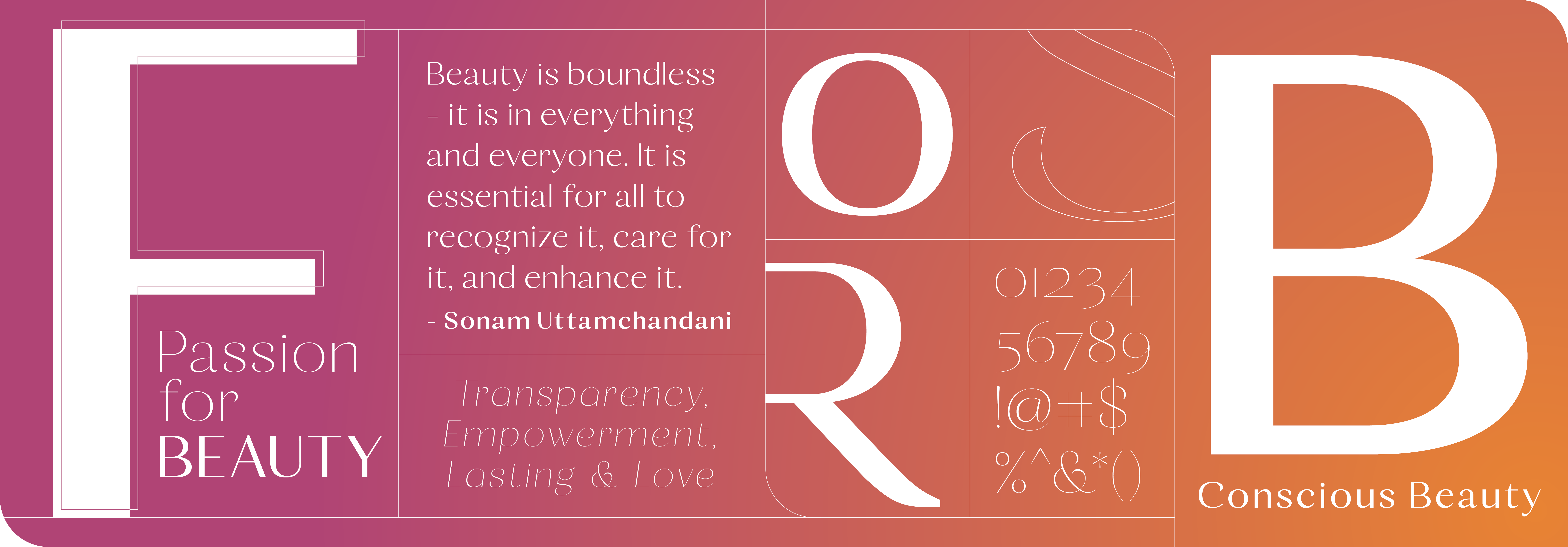 Skincare Brand Design Typeface