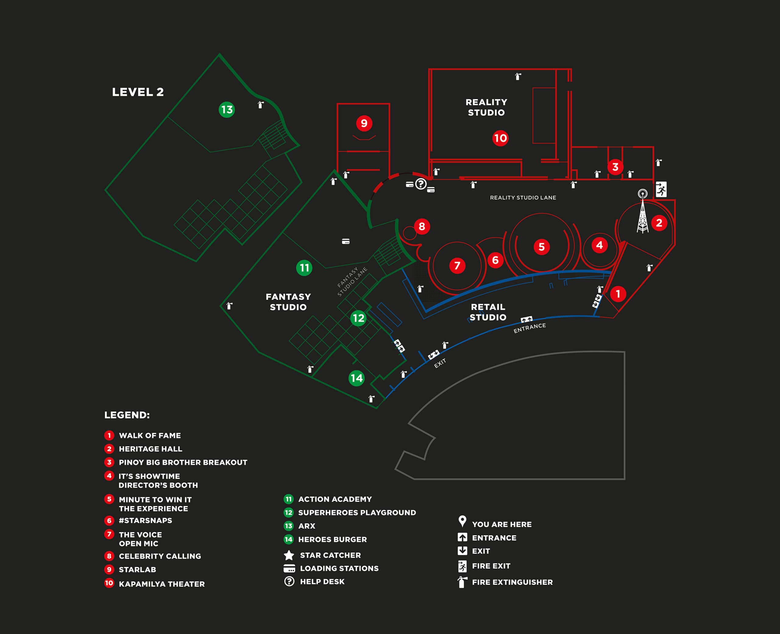 Studio Experience Store Wayfinding Design Map