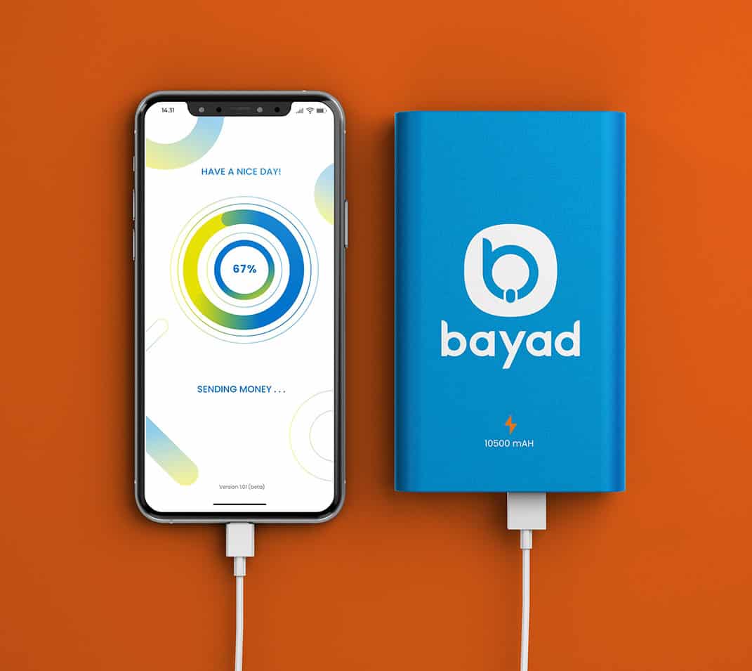 Fintech Rebranding Powerbank Mockup Design