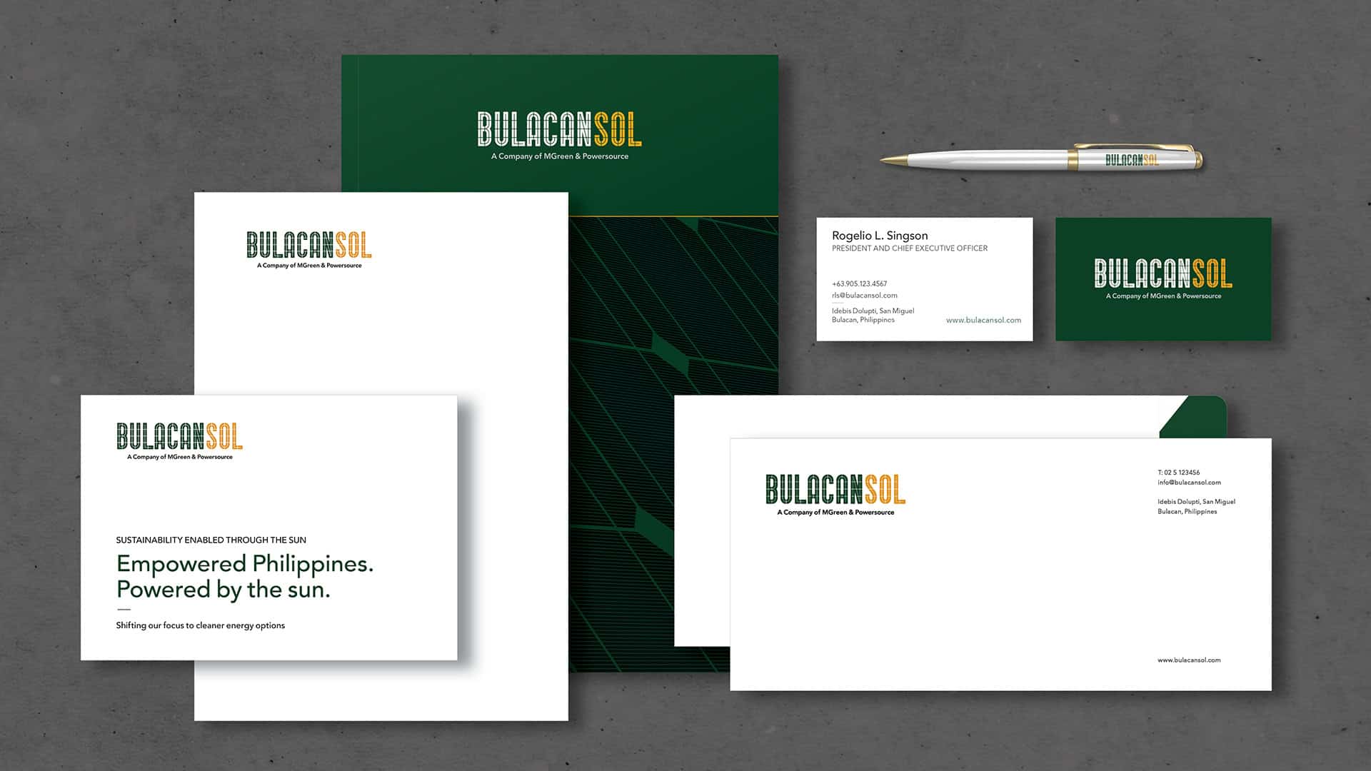Solar Energy Brand Identity Mockup