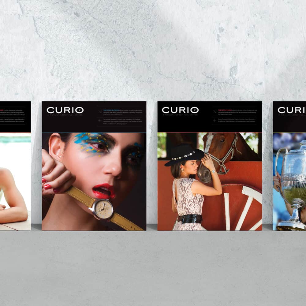 Curio custom publishing and luxury retail editorial design by Design For Tomorrow