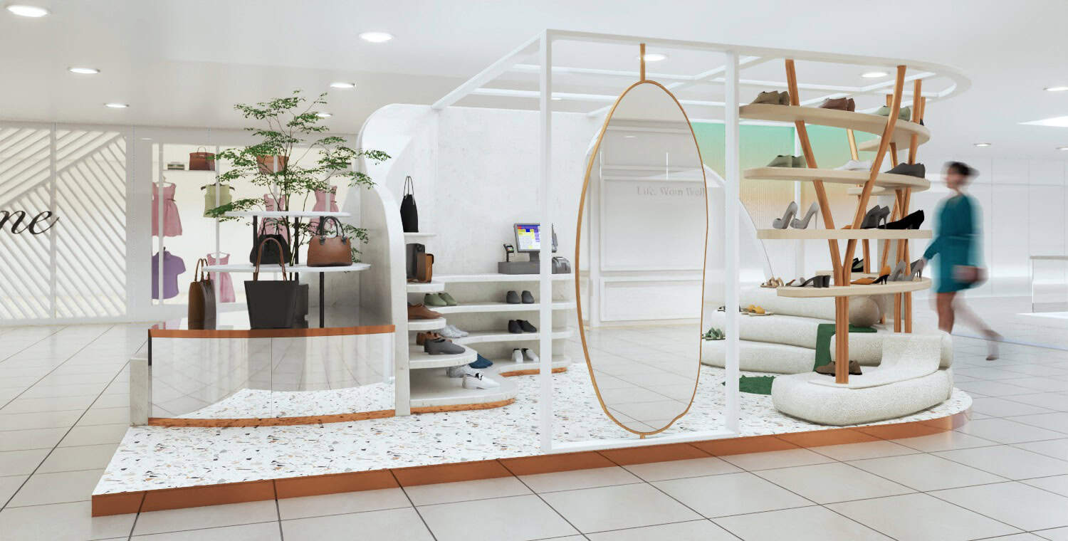 Design For Tomorrow Mendrez Case Study Logo Application in Pop-up Store Design by Siglo Interiors 01