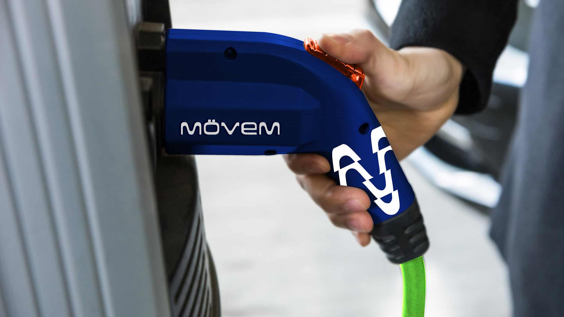 Movem EV charger design by Design For Tomorrow for their sustainable transport branding case study.