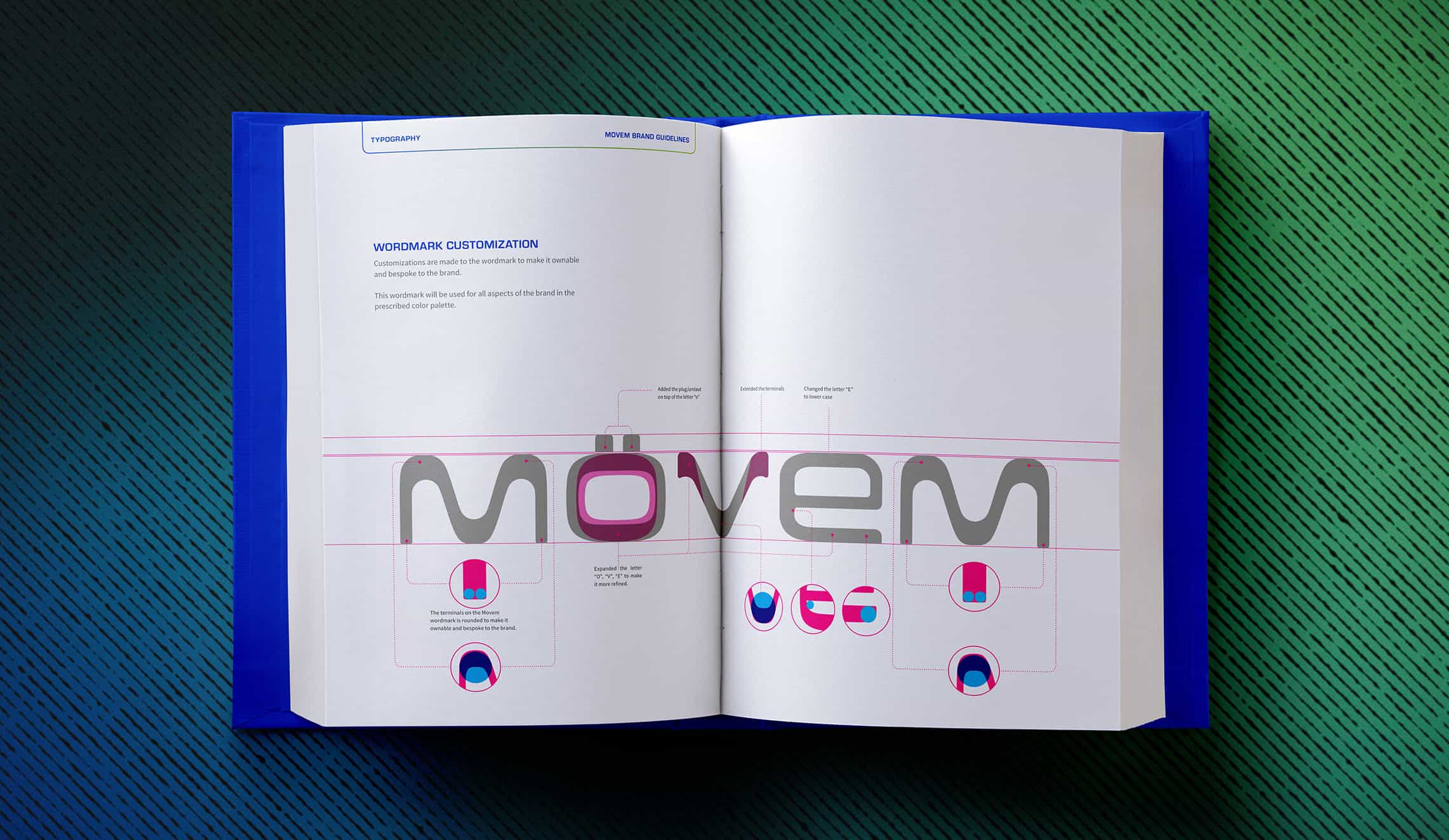 Movem logo schematics by Design For Tomorrow for sustainable mobility case study.